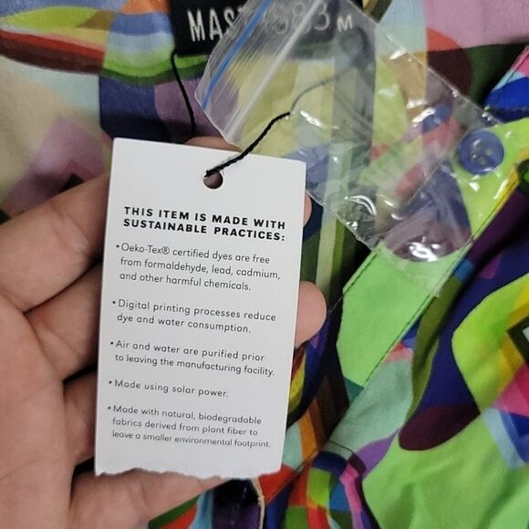 MAST 1883 Colorful high low button down shirt - Picture 10 of 11